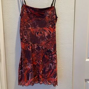Rose Leopard Dress Cider Size Medium